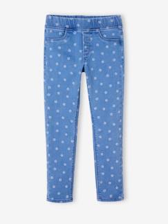 -Treggings bordados de felpa efecto denim, para niña