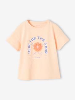 Niña-Camisetas-Camiseta con motivo con flecos y detalles irisados para niña