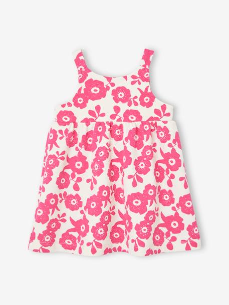 Vestido sin mangas para bebé fucsia+ROSA CLARO ESTAMPADO 