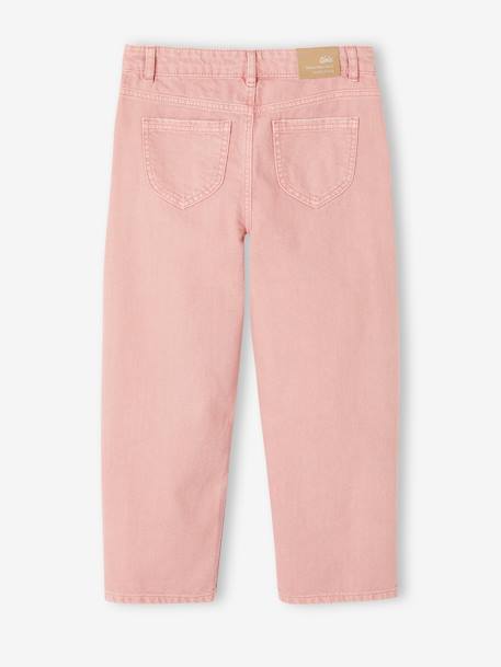 Pantalón recto MorphologiK para niña, talla de cadera ancha rosado+verde sauce 