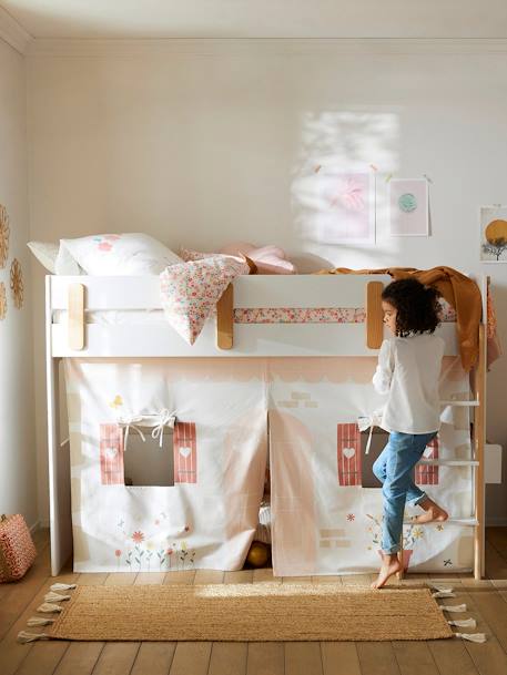 Tienda cabaña para cama mezquine de media altura línea Revestir blanco estampado 