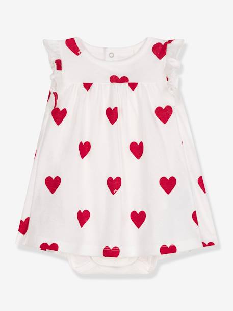 Bebé-Conjuntos-Vestido body estampado corazón PETIT BATEAU