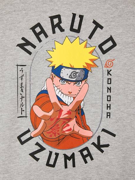 Sudadera Naruto® Uzumaki gris jaspeado 