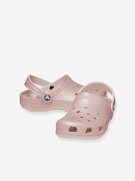 Zuecos infantiles 206993 de CrocsTM - Classic Glitter nude 