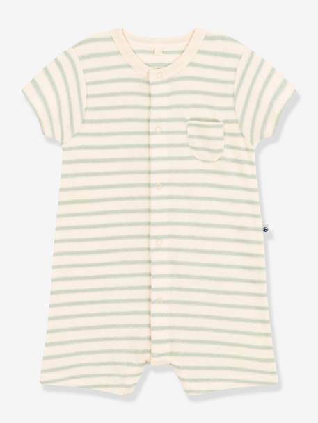 Mono para bebé PETIT BATEAU rayas verde 