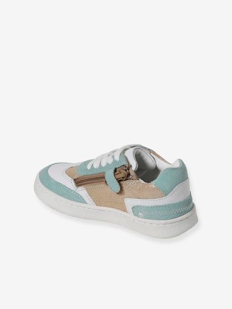 Zapatillas de piel para niña especial autonomía lote beige+lote rosa 