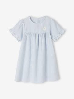 Pijamas y bodies bebé-Niña-Camisón a rayas de popelina ligera para niña