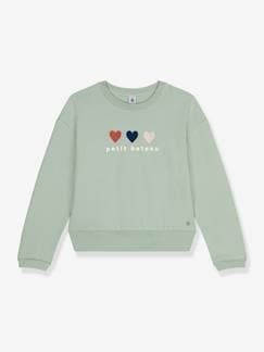 Niña-Jerséis, chaquetas de punto, sudaderas-Sudaderas-Sudadera corazón PETIT BATEAU