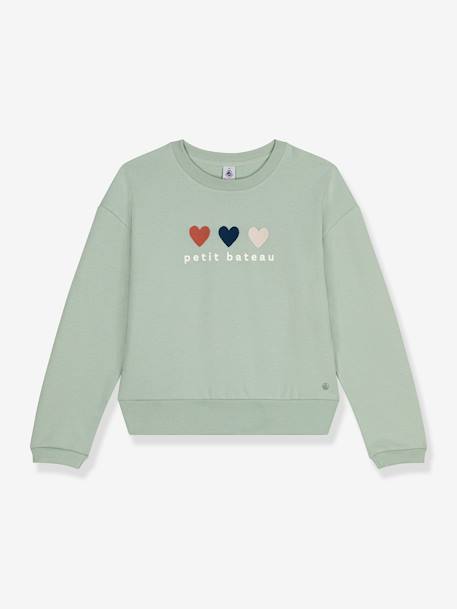 Sudadera corazón PETIT BATEAU verde 