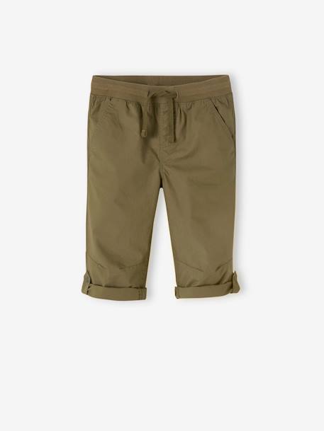 Pantalón pesquero ligero convertible en bermudas para niño aceituna+azul oscuro+beige 