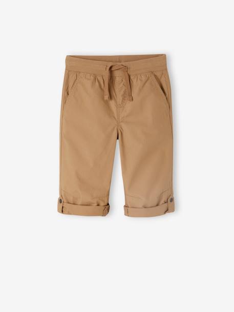 Pantalón pesquero ligero convertible en bermudas para niño aceituna+azul oscuro+beige 