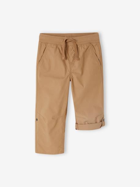 Pantalón pesquero ligero convertible en bermudas para niño aceituna+azul oscuro+beige 