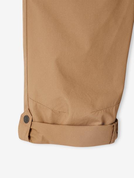 Pantalón pesquero ligero convertible en bermudas para niño aceituna+azul oscuro+beige 