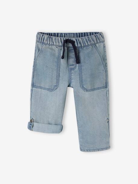 Pantalón pesquero de denim indestructible y transformable en bermudas, para niño doble stone 