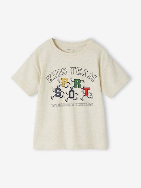 Camiseta deportiva Juegos Olímpicos para niño blanco jaspeado 