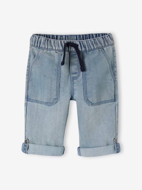 Pantalón pesquero de denim indestructible y transformable en bermudas, para niño doble stone 