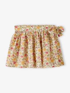 -Falda-short estampada para niña