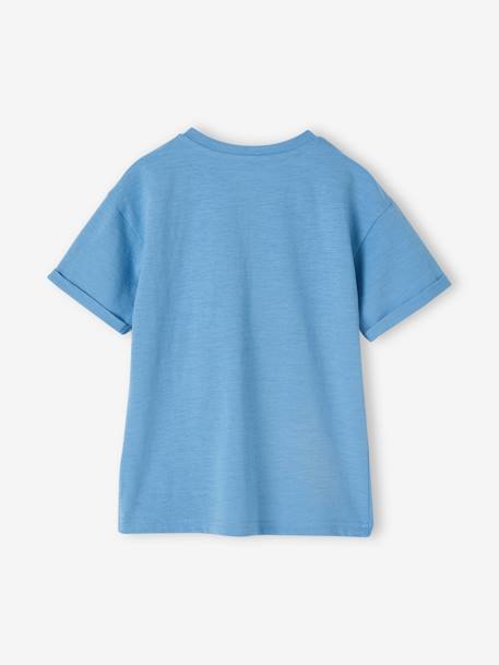 Camiseta tunecina Basics niño azul azur+crudo 