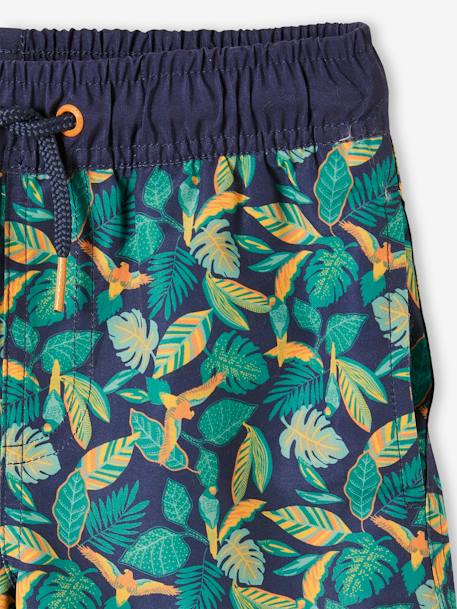 Bañador short estampado para niño azul estampado 