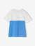 Camiseta colorblock de manga corta, para niño azul azur+AZUL MEDIO LISO CON MOTIVOS+NARANJA MEDIO LISO CON MOTIVOS+VERDE OSCURO LISO CON MOTIVOS 
