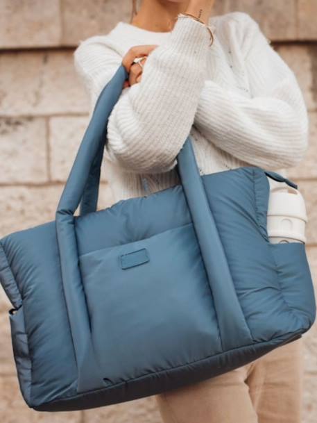 Bolso cambiador Paris Puffy BEABA azul+gris+gris jaspeado 