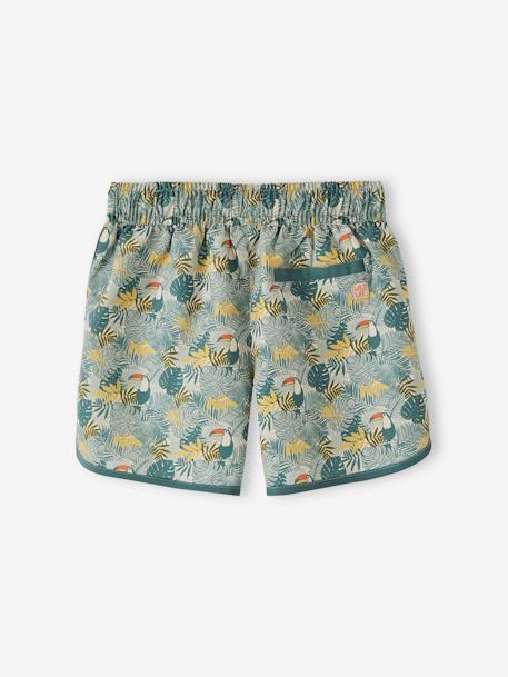 Bañador short estampado para niño verde estampado 