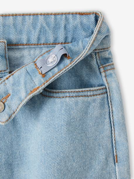 Bermudas vaqueras con bolsillo de ganchillo detrás para niña denim bleached 