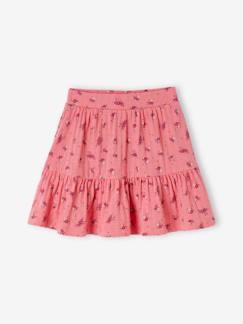 -Falda short con motivos de flores para niña