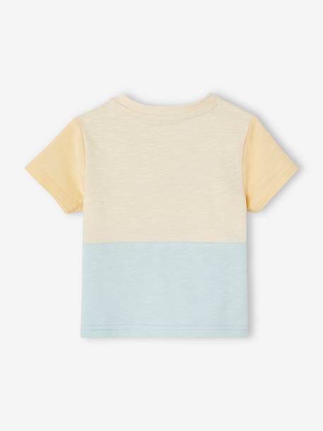 Camiseta colorblock para bebé 'Happy summer' azul claro 