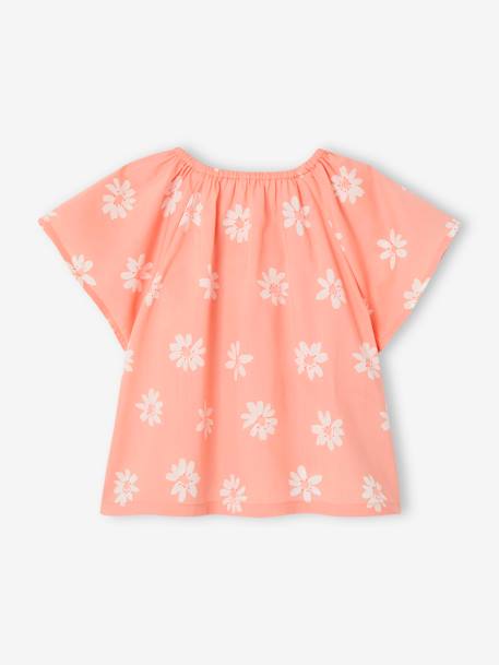 Blusa de flores para bebé melocotón 