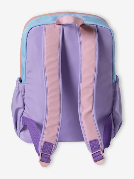 Mochila estilo retro colorblock niña lila 