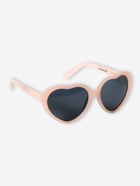 Gafas de sol con forma de corazones para niña rosa 