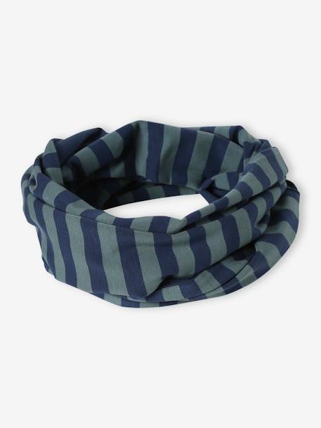 Snood reversible con estampado rock/jaspeado para niño azul marino 