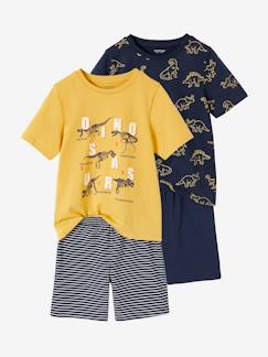 -Pack de 2 pijamas con short dinosaurio para niño