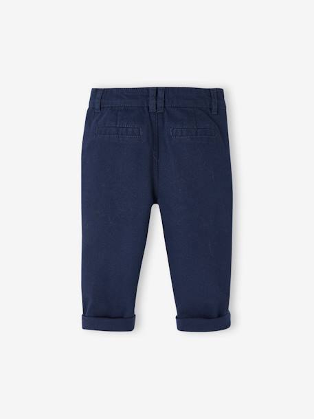 Pantalón con tirantes desmontables para bebé azul marino 