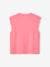 Camiseta con motivo de ave del paraíso y mangas hasta los hombros para niña crudo+rosa chicle 