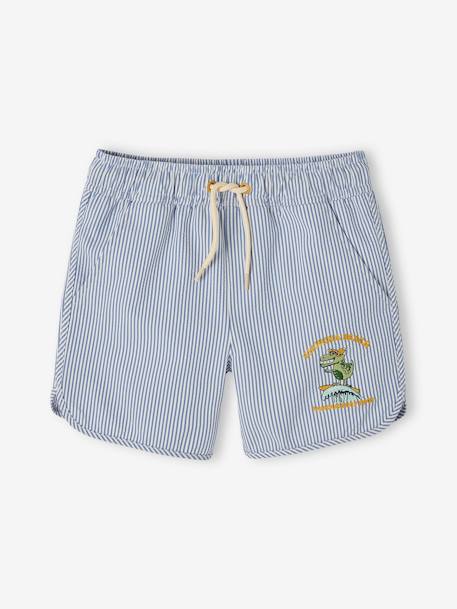 Bañador short a rayas para niño rayas azul 