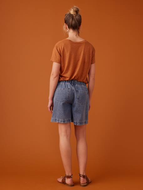 Short vaquero efecto paperbag para embarazo ENVIE DE FRAISE denim bleached+stone 