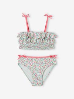 Niña-Bañadores-Bikini estampado de flores para niña