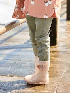 -Botas infantiles brillantes de lluvia