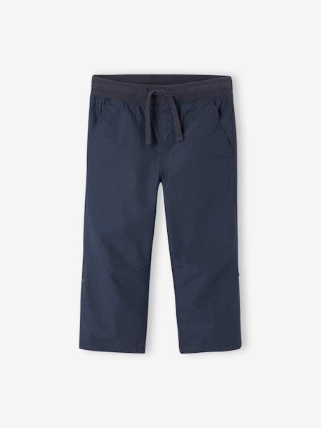 Pantalón pesquero ligero convertible en bermudas para niño aceituna+azul oscuro+beige 