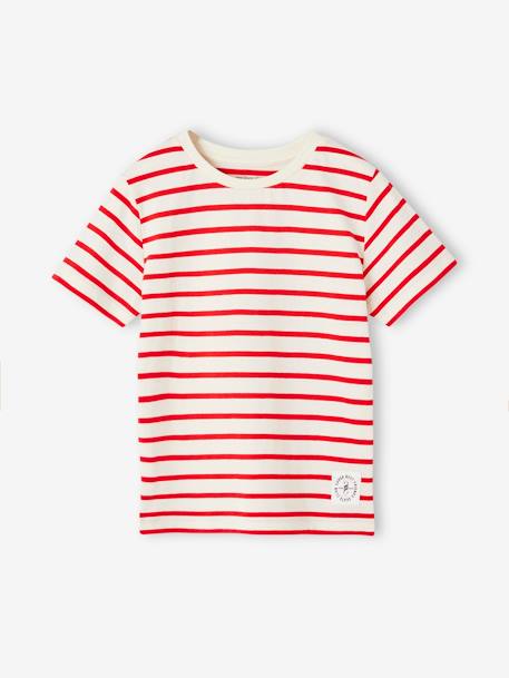 Camiseta de manga corta y estilo marinero para niño azul azur+AZUL FUERTE A RAYAS+rayas amarillas+rayas rojas+VERDE MEDIO A RAYAS 