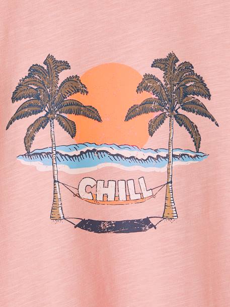 Camiseta 'chill' niño rosa viejo 