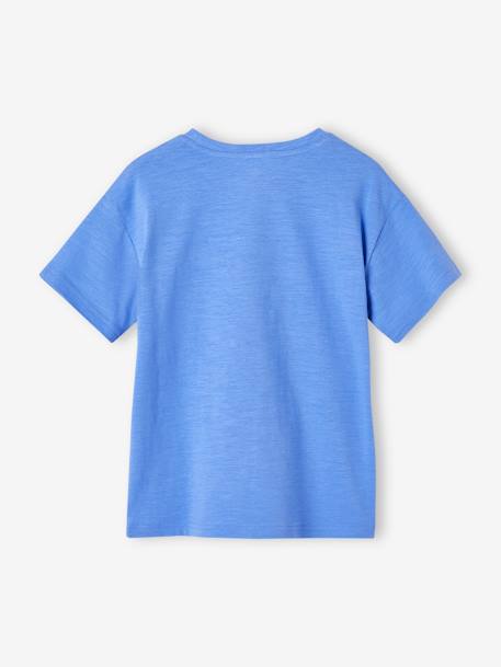 Camiseta con motivo divertido animal para niño azul azur+azul turquesa+blanco 