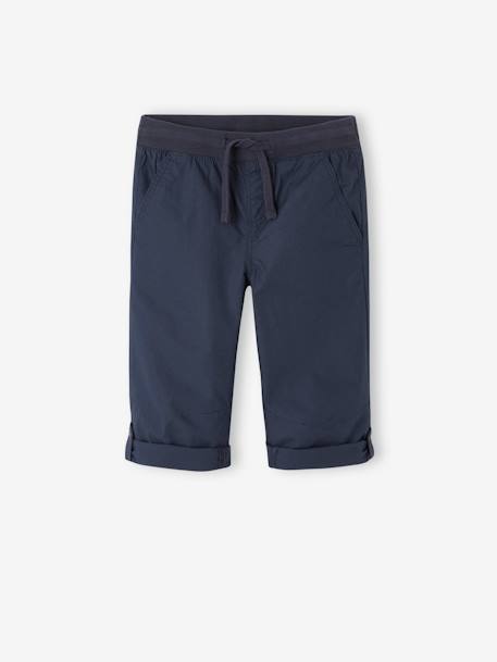 Pantalón pesquero ligero convertible en bermudas para niño aceituna+azul oscuro+beige 