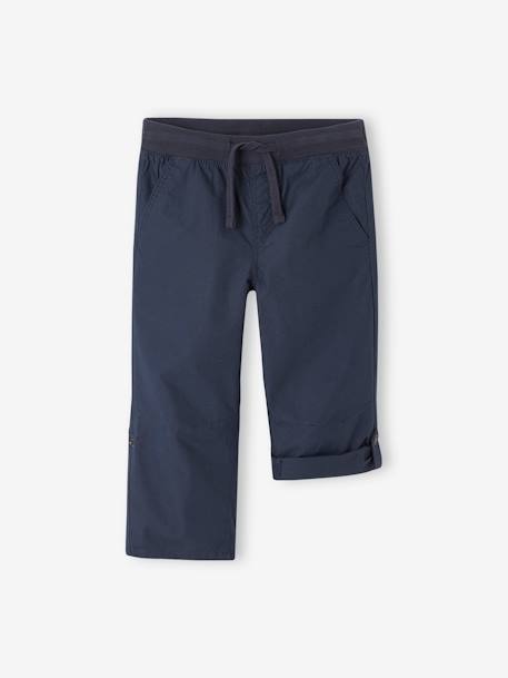 Pantalón pesquero ligero convertible en bermudas para niño aceituna+azul oscuro+beige 