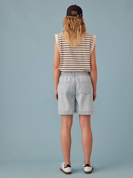 Short vaquero efecto paperbag para embarazo ENVIE DE FRAISE denim bleached+stone 