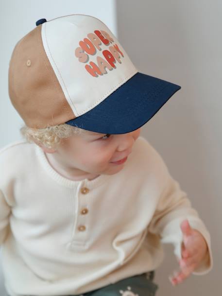 Gorra 'Super Happy' bebé niño crudo 