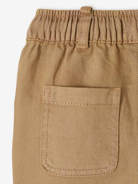 Pantalón recto con cintura elástica, para bebé beige 