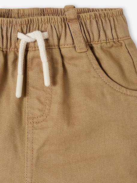 Pantalón recto con cintura elástica, para bebé beige 